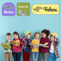 SET ANIMALE etichete cu nume (36 buc.)