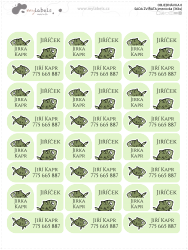 SET ANIMALE etichete cu nume (36 buc.)