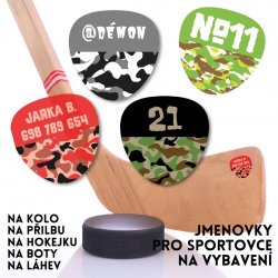 MA - jmenovky MASKÁČ 27x27mm (12ks)