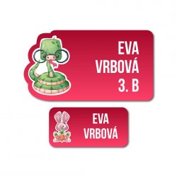 NAŽEHLOVACÍ sada SCHOOL jmenovky (42ks)