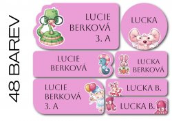 NAŽEHLOVACÍ sada SCHOOL jmenovky (42ks)