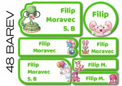 Set TERMOADEZIV SCHOOL etichete cu nume (42 buc.)