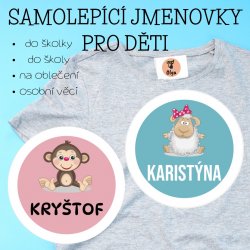 MA - MINI jmenovky ZVÍŘÁTKA 22mm (21ks)