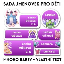 Nažehlovací jmenovky MONSTER sada (42ks)