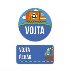 Set MAȘINUȚE etichete cu nume (42 buc.)
