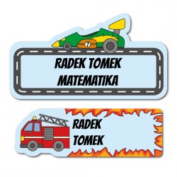Sada AUTÍČKA jmenovky (42ks)