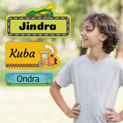 Sada AUTÍČKA jmenovky (42ks)