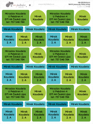 BASIC SET de etichete cu nume (42 buc.)