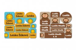 KIDS SET de etichete cu nume MINI (48 buc.)