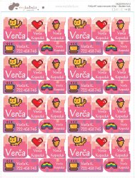 PIXELART set de etichete cu nume (40 buc.)