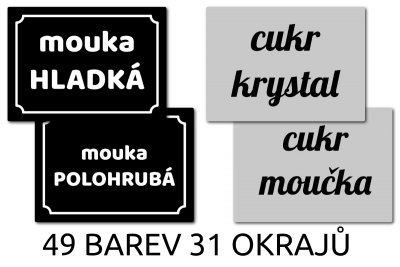 PURE samolepky sada 70x50 mm (6+2ks)