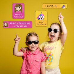Nažehlovací jmenovky KIDS SADA (48ks)
