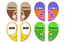 KIDS jmenovky na boty 22x41mm (24ks)
