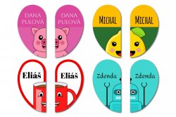 MA - KIDS jmenovky na boty 22x41mm (8ks)