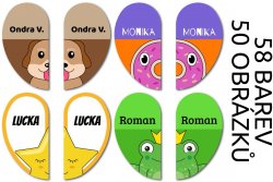 MA - KIDS jmenovky na boty 22x41mm (8ks)