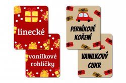 VÁNOCE klasik jmenovky 34x44mm (16ks)