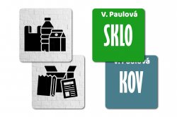 Samolepky NA tříděný ODPAD 60mm (6ks)