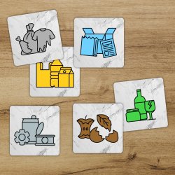 Samolepky NA tříděný ODPAD 60mm (6ks)