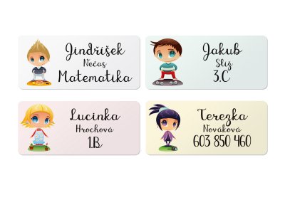 ČLOVÍČCI samolepky 45x20 mm (24ks)