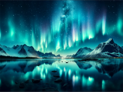 Suport de farfurie - aurora boreală