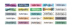 DREPTUNGHI CU MOTIV etichete cu nume nu doar pentru CREIOANE și PIXURI 30x7 mm (72 buc.)