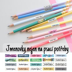 OBDÉLNÍK MOTIV jmenovky nejen na TUŽKY a PERA 30x7mm (72Ks)