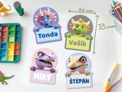 Dinozauri 3D pentru haine 33x25 mm 25 buc.