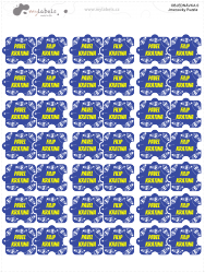 Etichete cu nume termoadezive puzzle 25 x 22 mm (42 buc.)