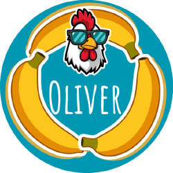 Chicken banana etichete cu nume 22 mm (42 buc.)
