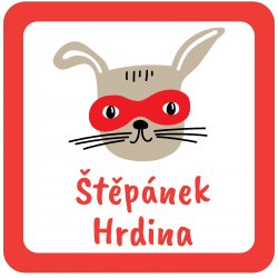 SUPERhrdina MINI štítky 22x22 mm (42ks)