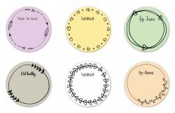 Etichetă DE SCRIS BOHO 47 mm (9 buc.)