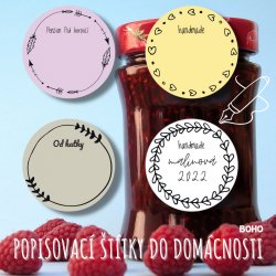 POPISOVATELNÝ štítek BOHO 47mm (9ks)