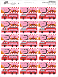 Set POMPIER etichete mini (45 buc.)